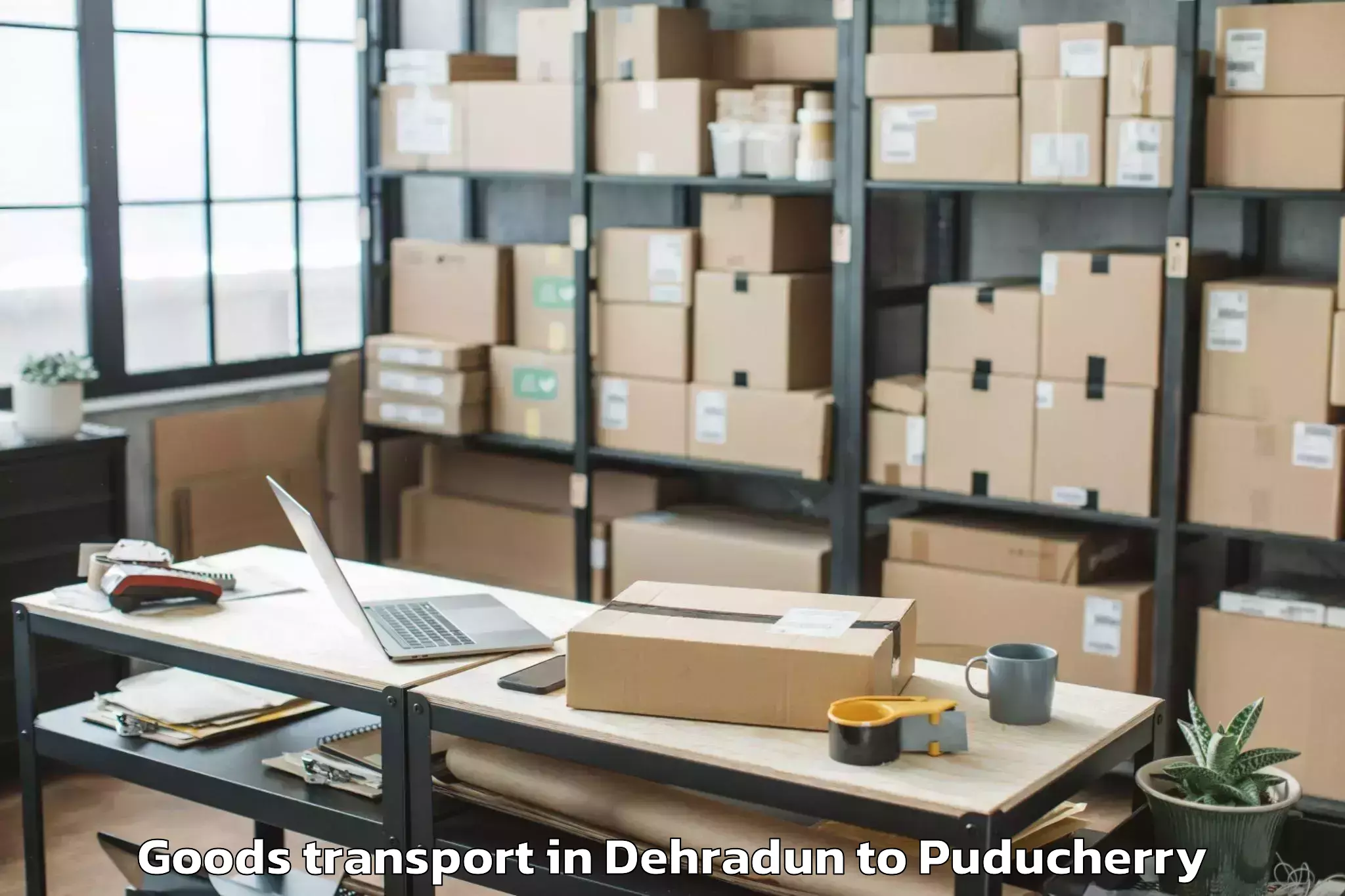 Discover Dehradun to Mahe Goods Transport